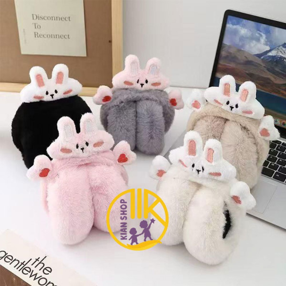 گوش گیر زمستانی بچگانه تاشو طرح خرگوش